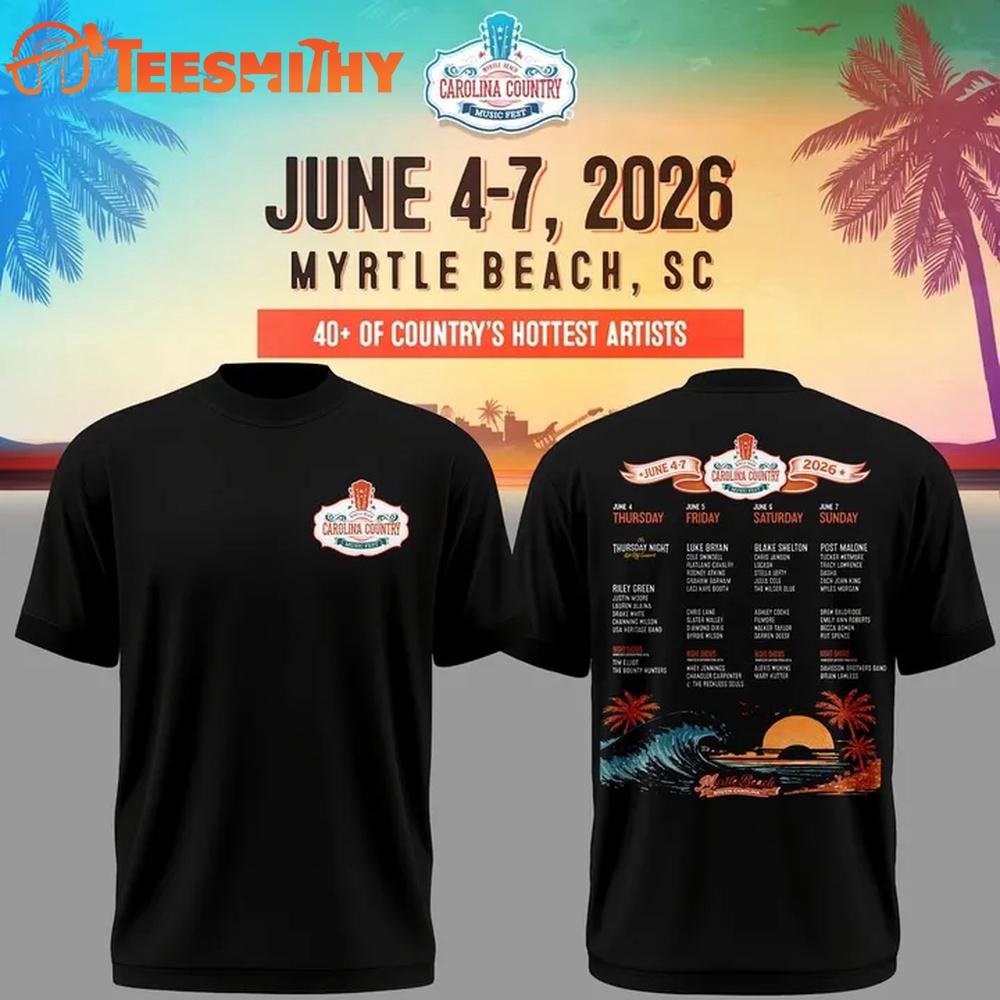 Carolina Country Music Fest 2026 Limited Edition Black T Shirt