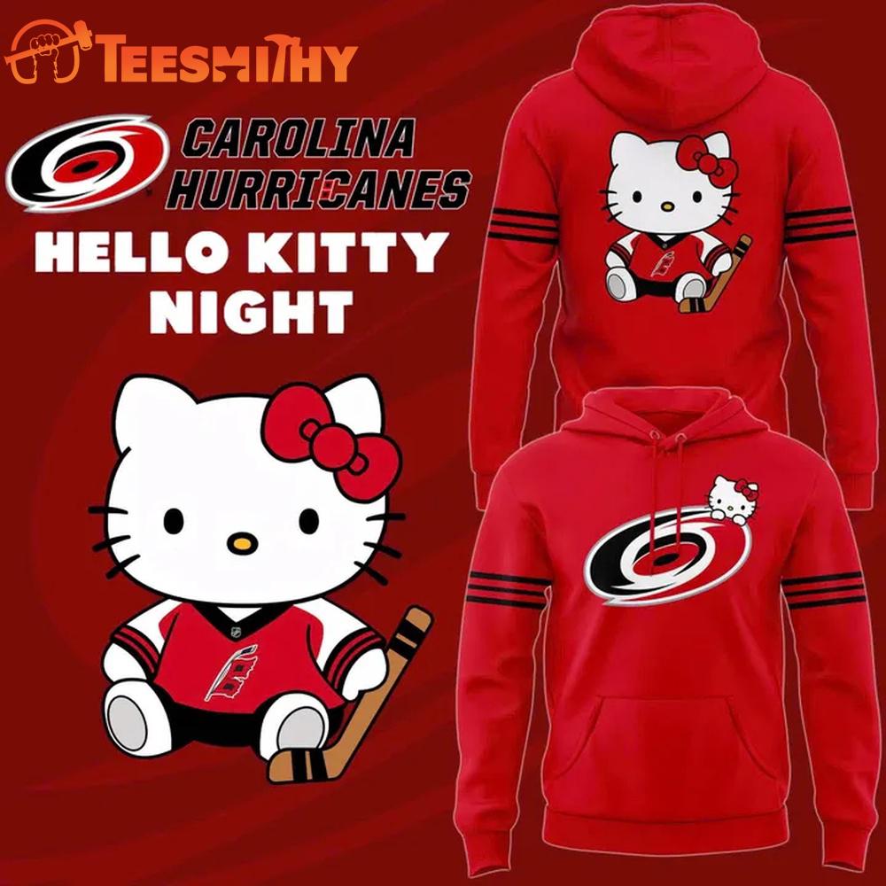 Carolina Hurricanes Hello Kitty Night 2025 Limited Edition Hoodie Carolina Hurricanes Hello Kitty Night 2025 Limited Edition Hoodie