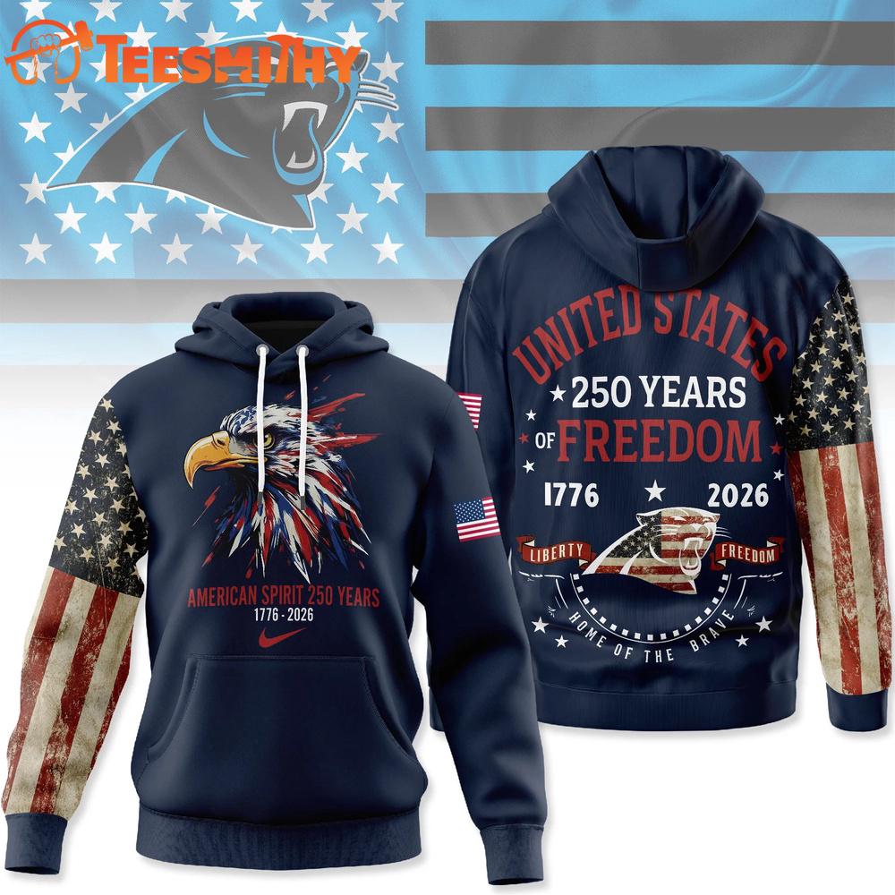 Carolina Panthers 2026 NFL American Spirit 250 Years Limited Hoodie Shirt