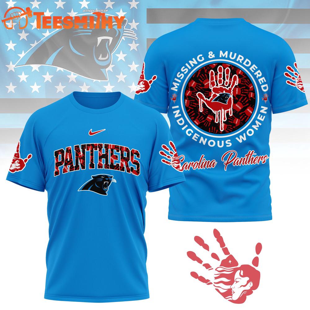 Carolina Panthers 2026 NFL Missing Murdered Indigenous Women Awareness 3D Shirt