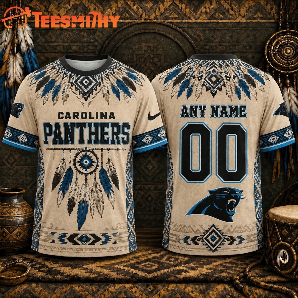 Carolina Panthers 2026 NFL Native American Heritage 3D Shirt