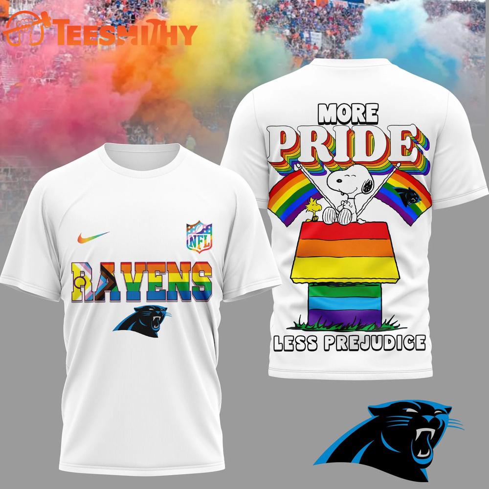 Carolina Panthers 2026 NFL Snoopy Pride Month 3D T-Shirt