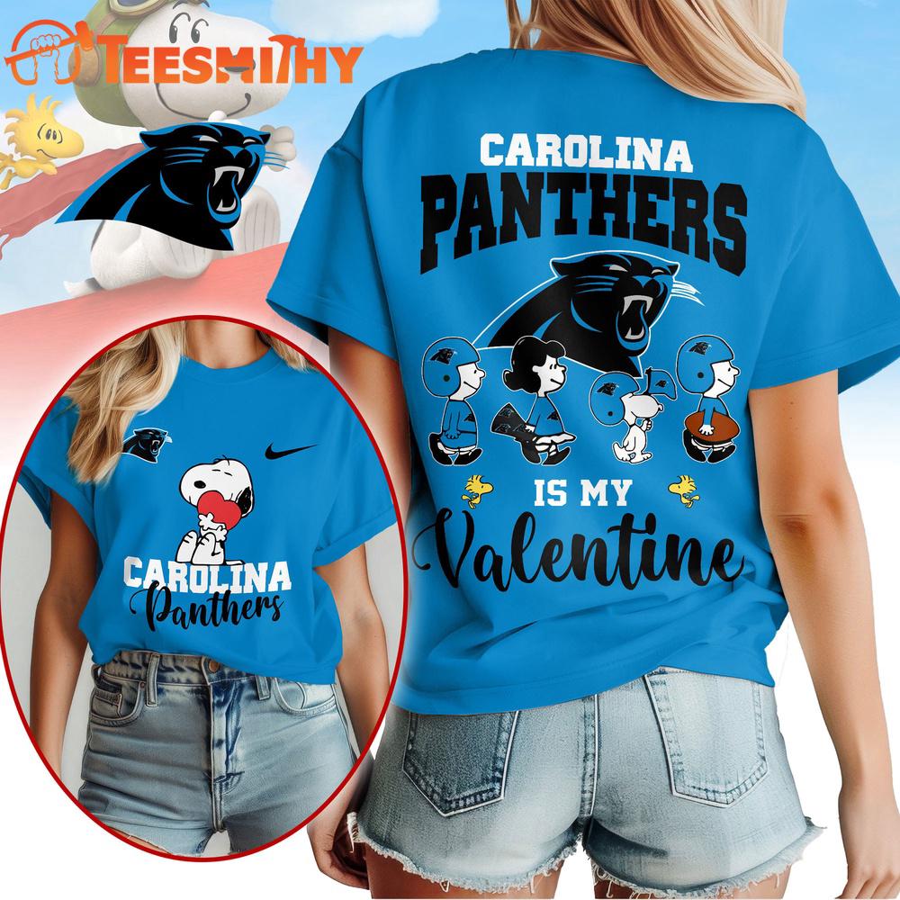 Carolina Panthers 2026 NFL Snoopy Valentine 3D Shirt