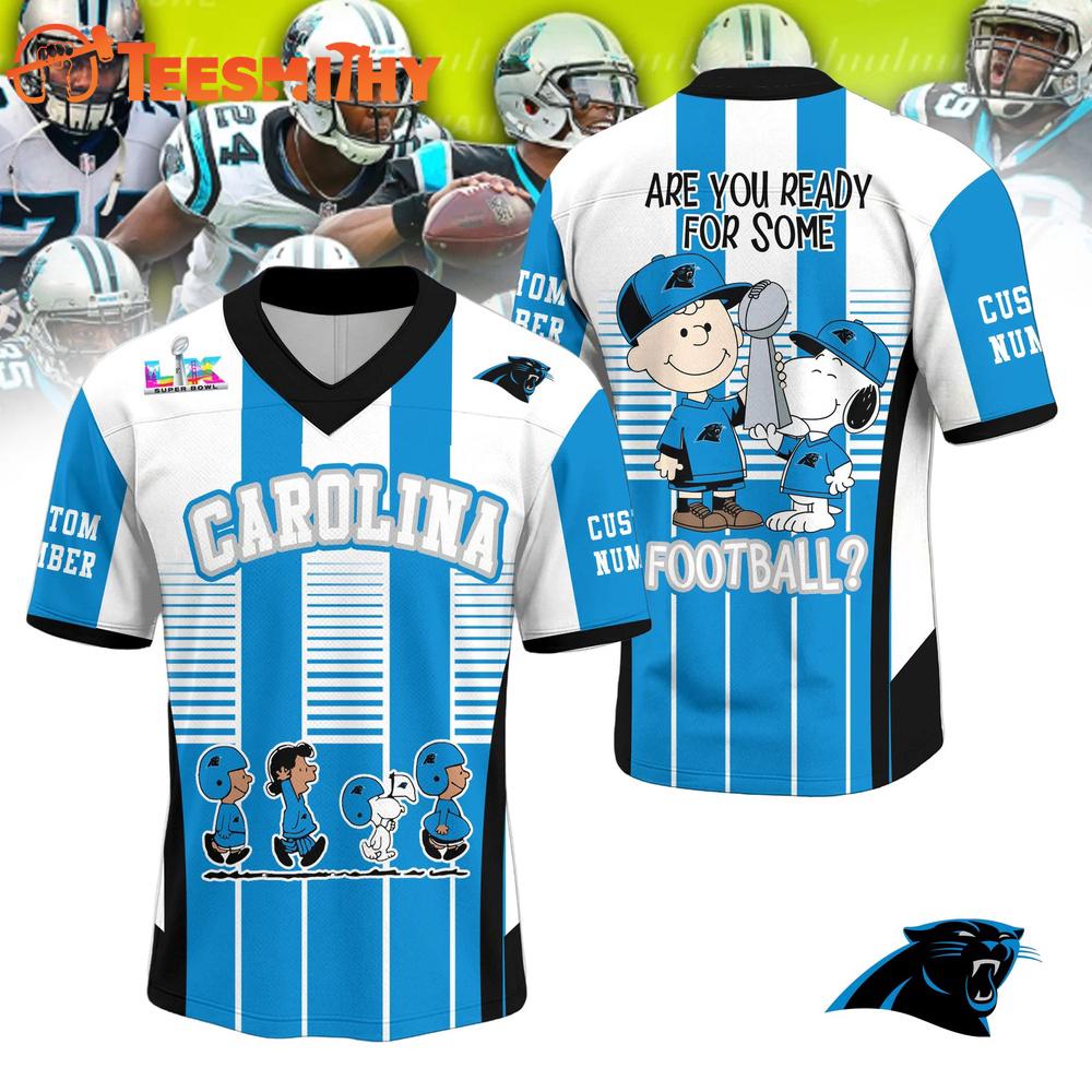 Carolina Panthers 2026 Super Bowl x Peanut Snoopy Football Jersey