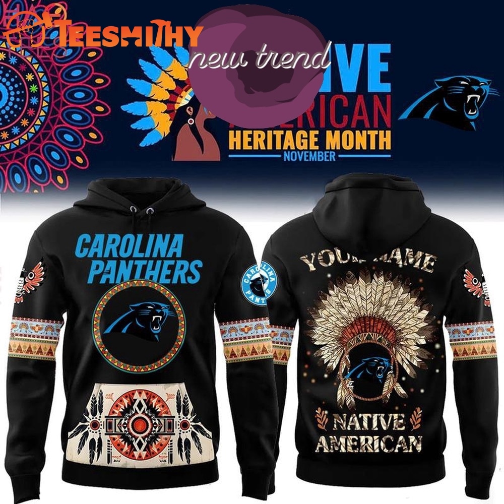 Carolina Panthers Native American Heritage Month Custom Name Hoodie