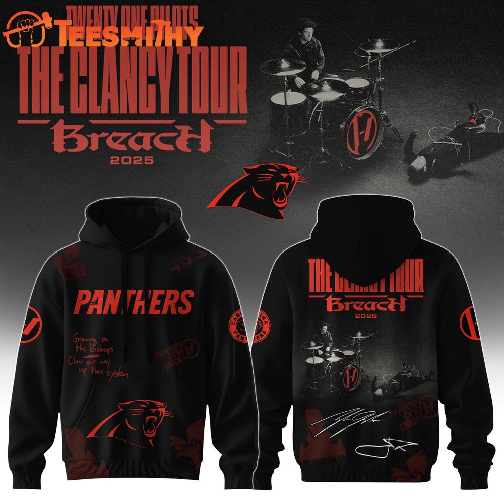 Carolina Panthers NFL x Twenty One Pilots The Clancy World Tour Hoodie Shirt