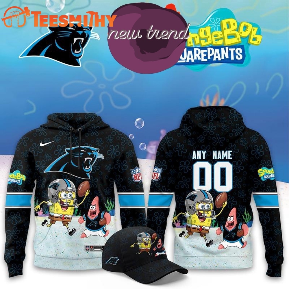 Carolina Panthers x SpongeBob Limited Edition Personalized Hoodie