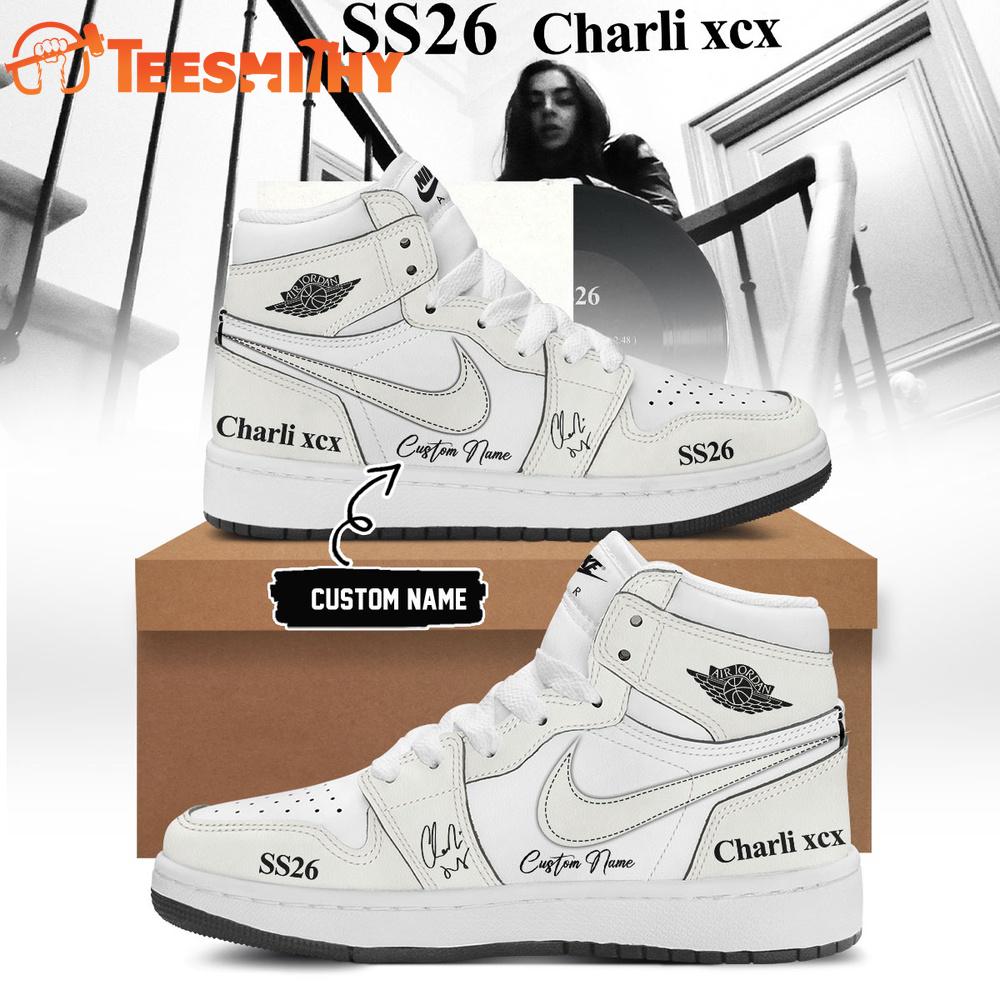 Charli XCX SS26 Tour 2026 White Air Jordan 1 Shoes