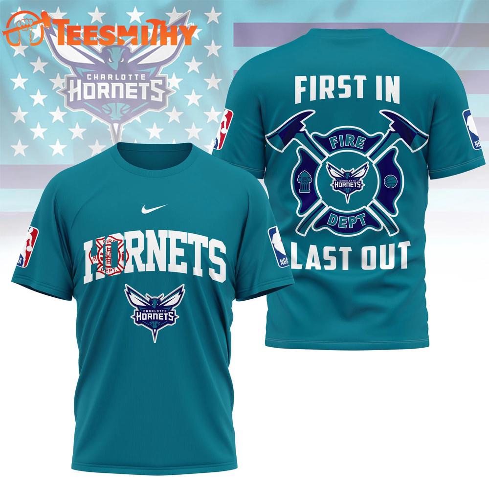 Charlotte Hornets 2026 NBA Fire Dept Special New 3D Shirt