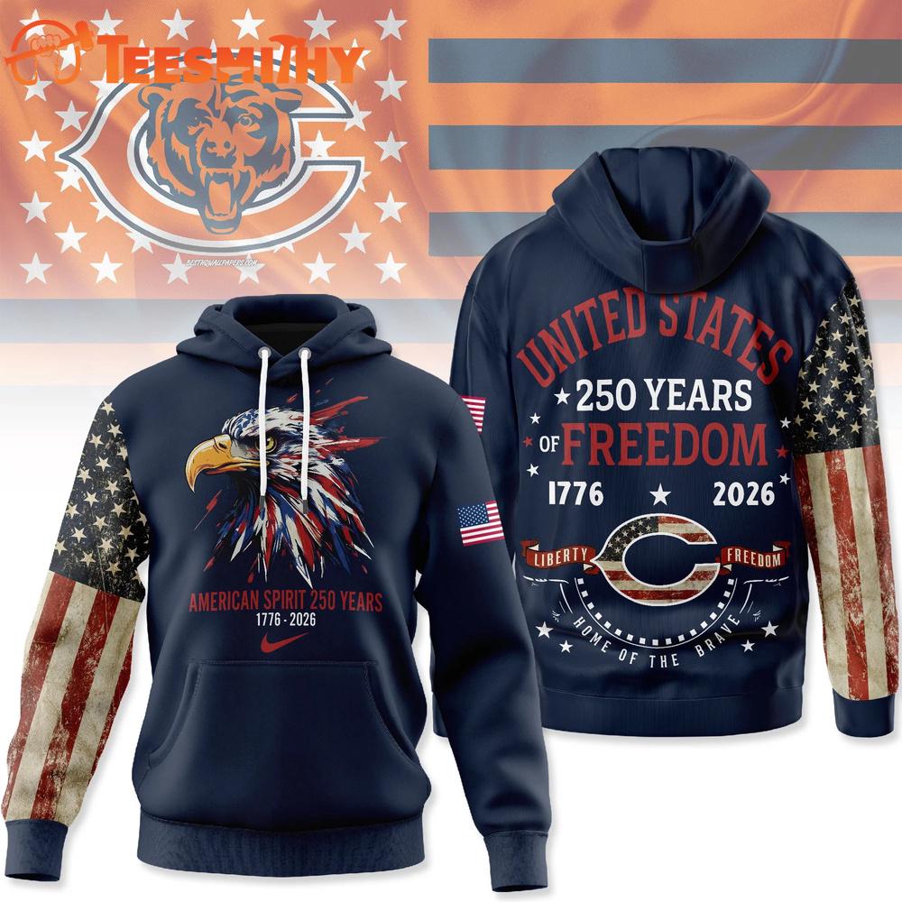 Chicago Bears 2026 NFL American Spirit 250 Years Limited Hoodie Shirt