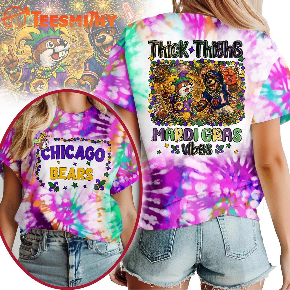 Chicago Bears 2026 NFL Buc-ee's Mardi Gras Unisex 3D Shirt
