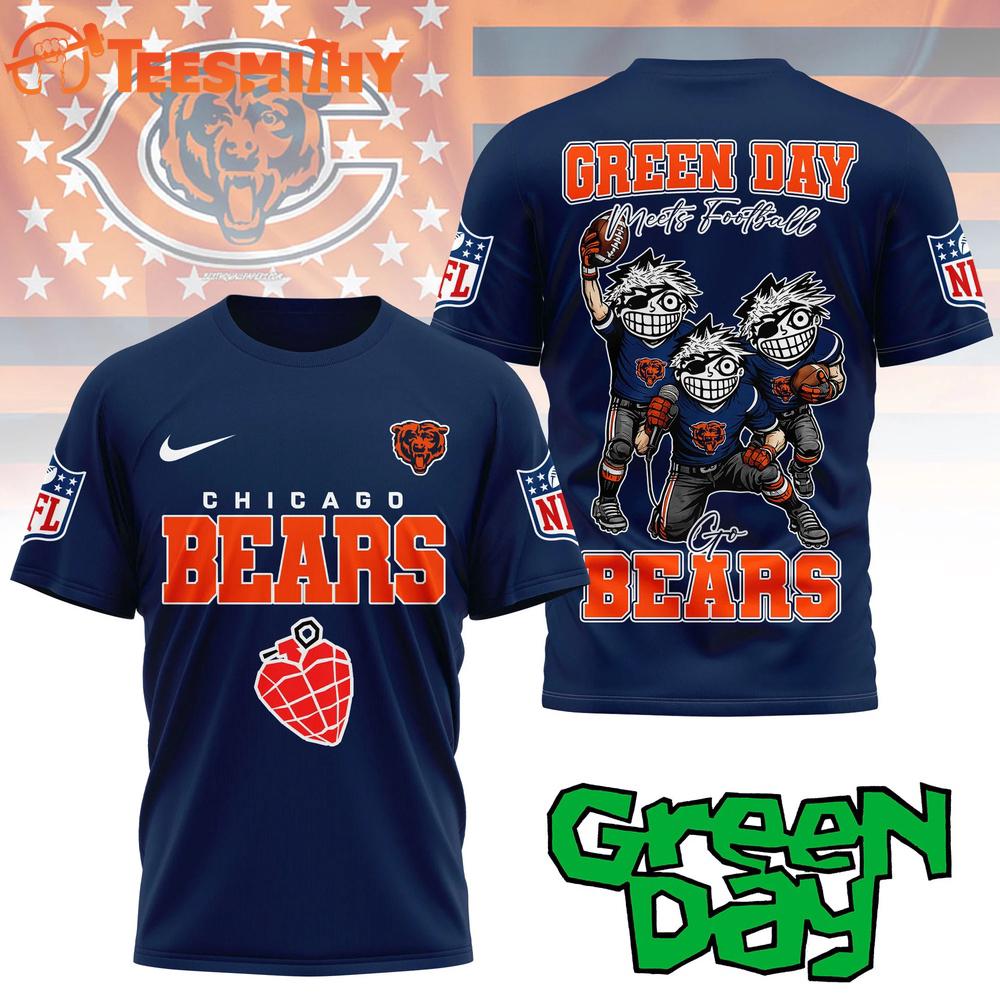 Chicago Bears 2026 NFL Green Day All Over Print Shirt