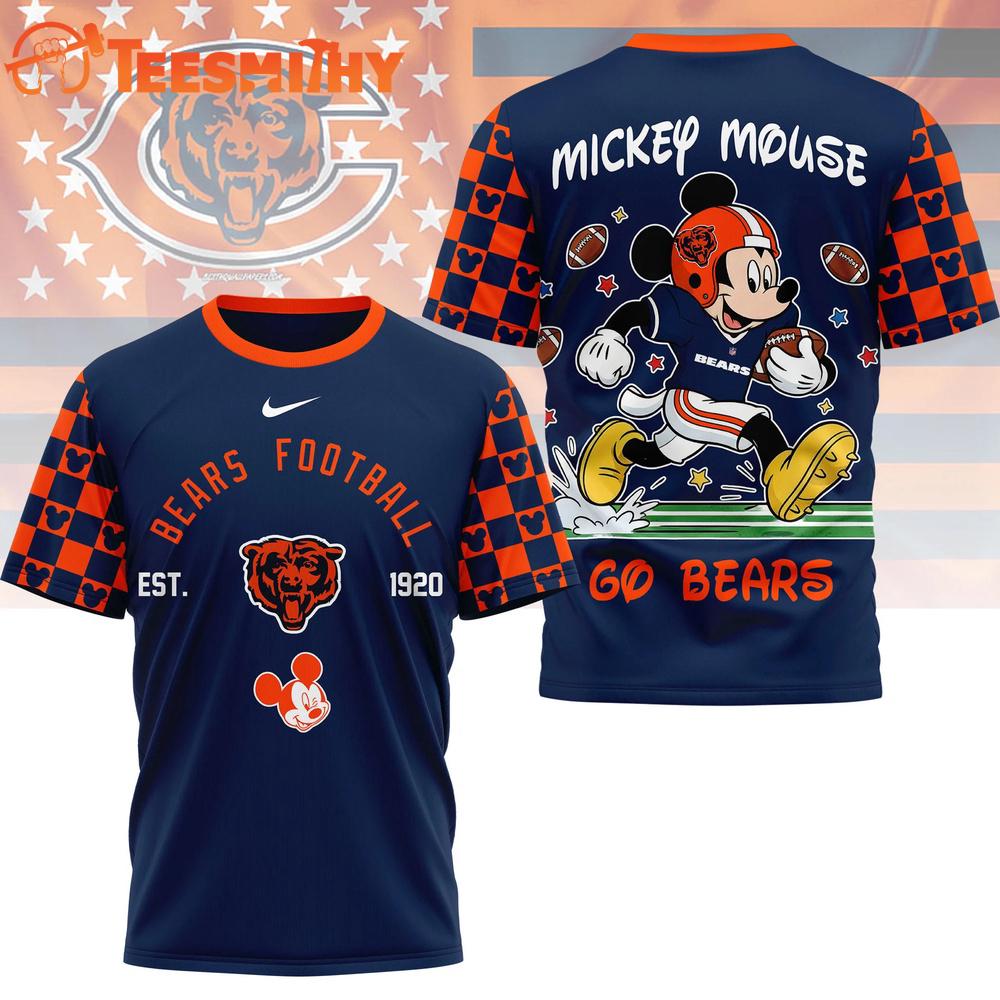 Chicago Bears 2026 NFL Mickey Football Special New 3D T Shirt