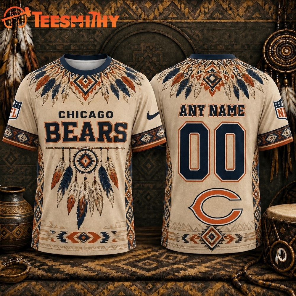 Chicago Bears 2026 NFL Native American Heritage 3D Shirt