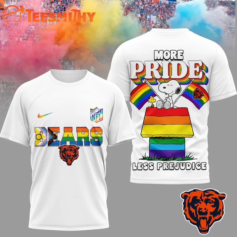 Chicago Bears 2026 NFL Snoopy Pride Month 3D T-Shirt