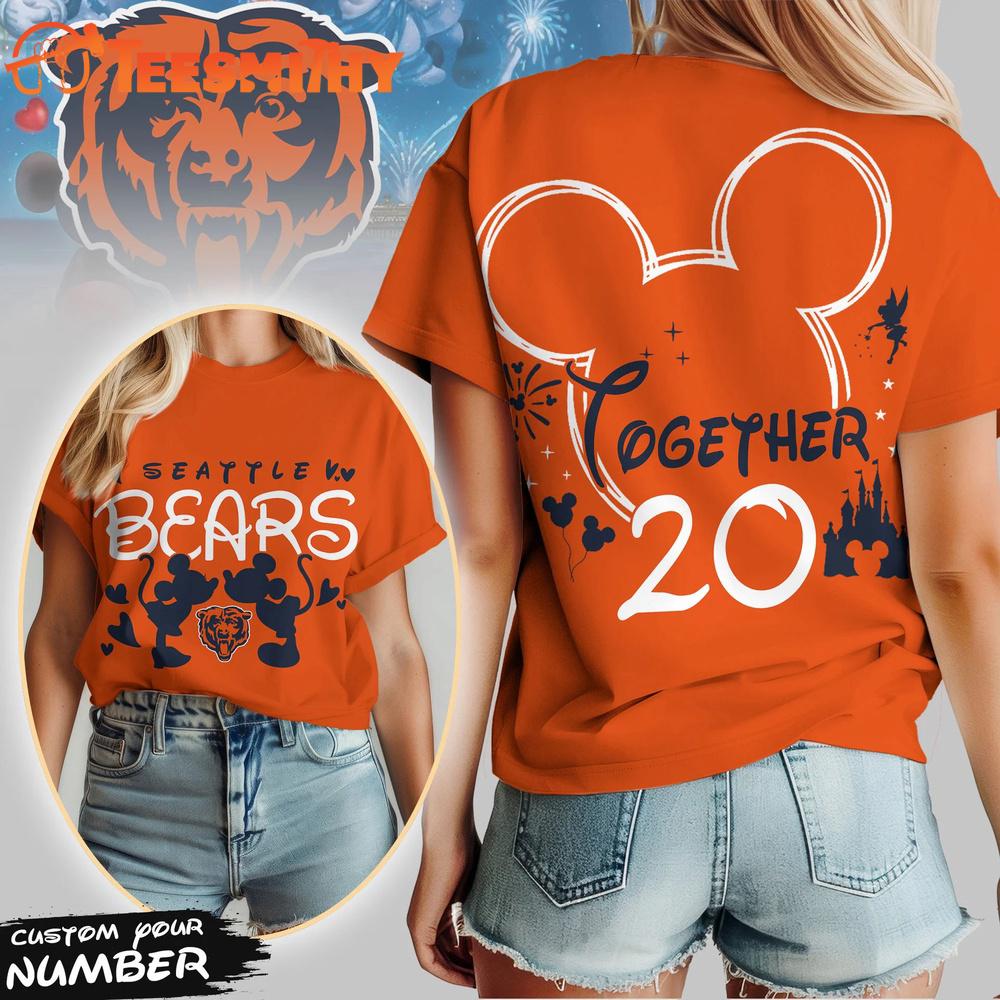 Chicago Bears 2026 NFL Valentine Mickey Unisex 3D Shirt