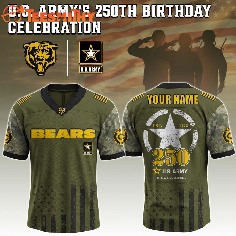 Chicago Bears 250 U.S ARMY Jersey Custom Football Jersey