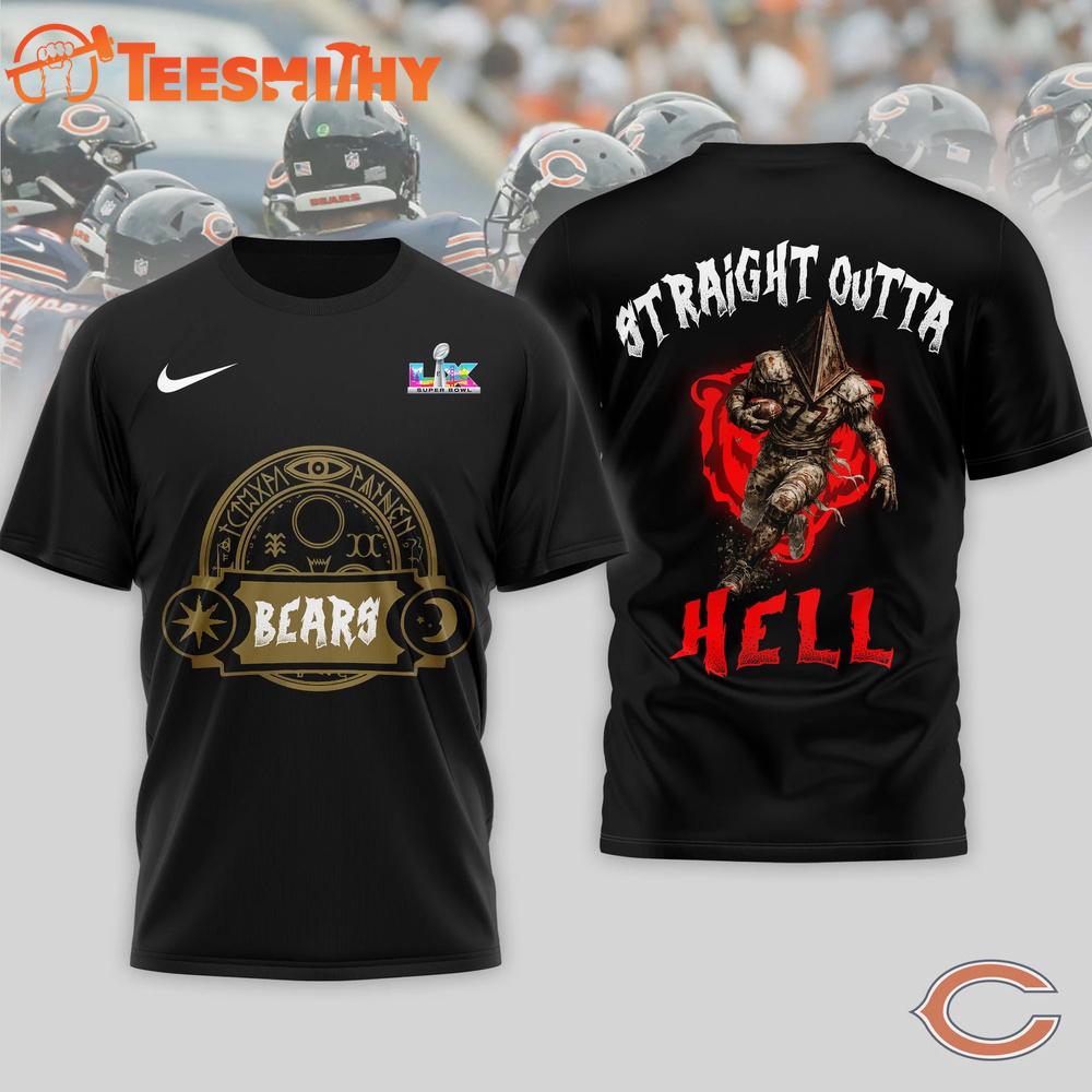 Chicago Bears NFL 2026 Super Bowl x Silent Hill 3D Shirt
