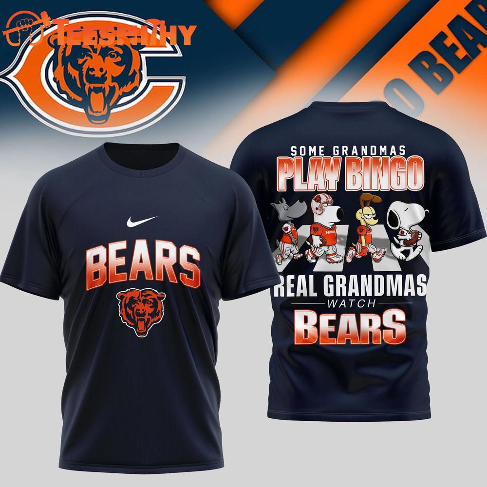 Chicago Bears NFL Cartoon Prime Time New Design 3D Shirt