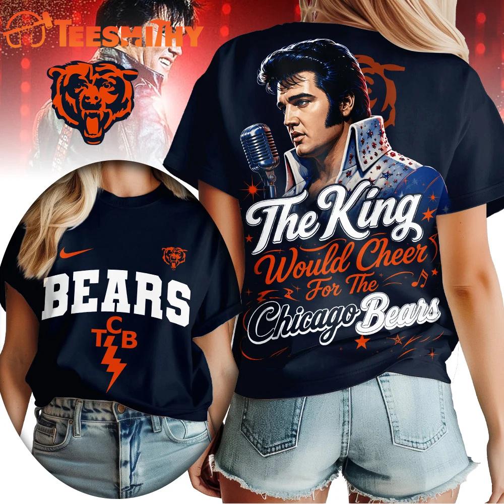 Chicago Bears NFL Elvis Presley The King All Over Print Shirt