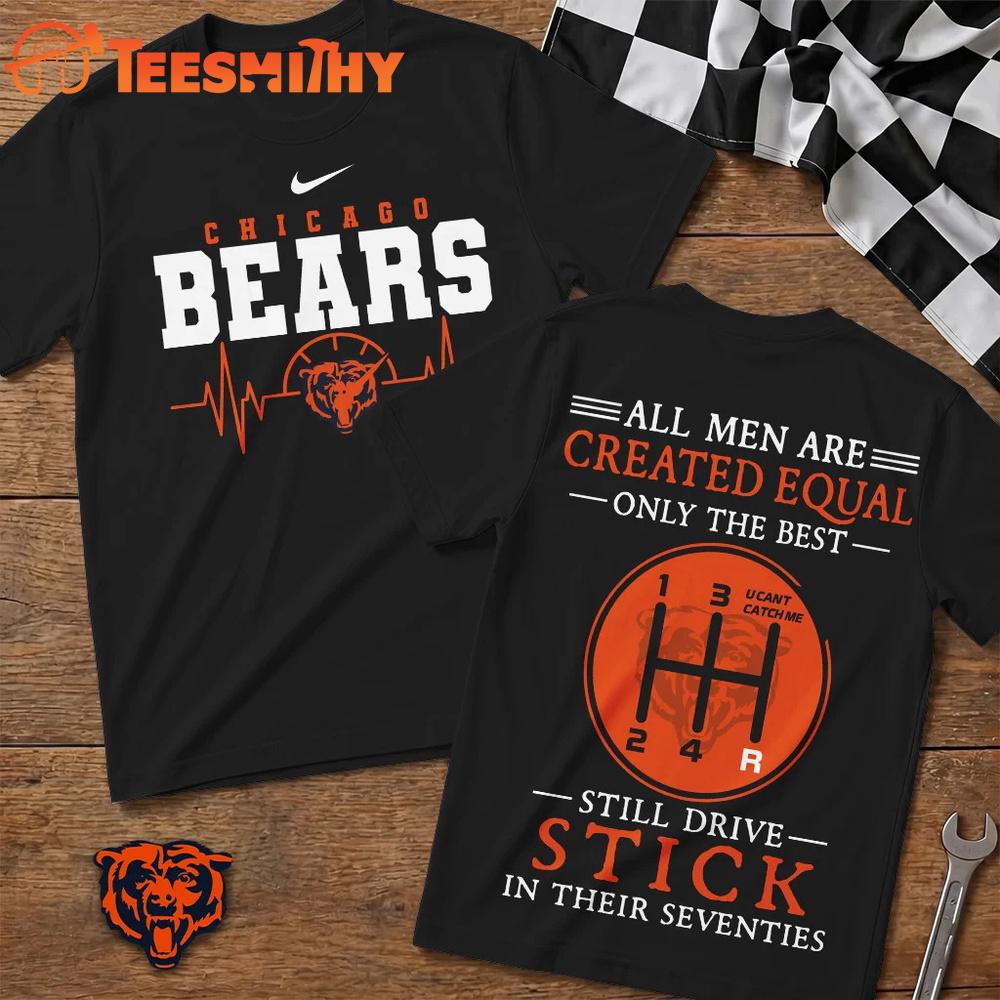 Chicago Bears NFL Highspeed Heartbeat All Over Printed T Shirt