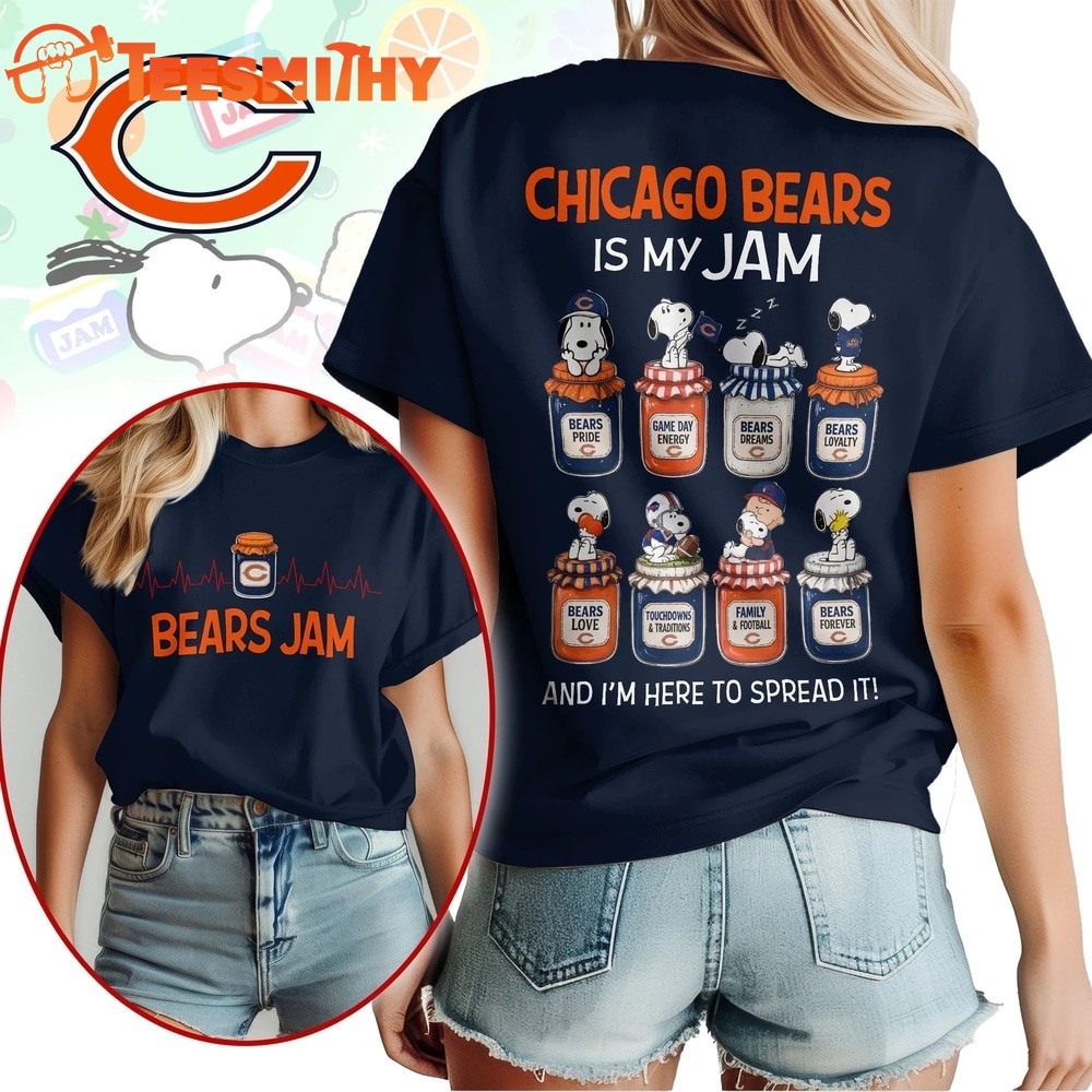 Chicago Bears NFL Jam Snoopy Peanuts Football Fan 3D Shirt