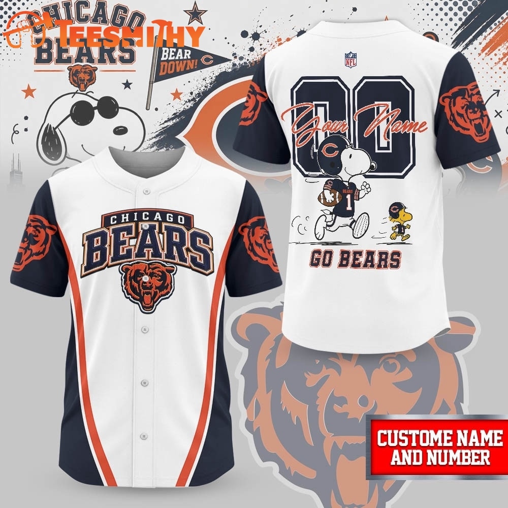 Chicago Bears NFL Snoopy Ultimate Game Day Personalized Jersey Shirt