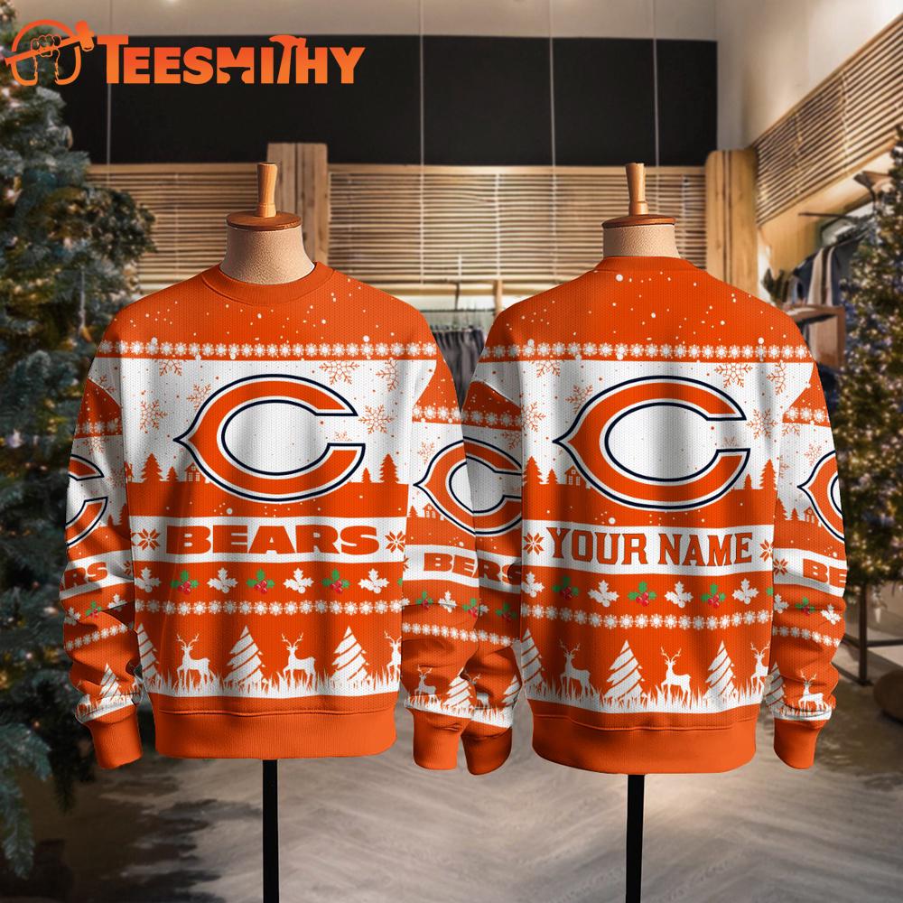 Chicago Bears NFL Snow Ugly Christmas Sweater