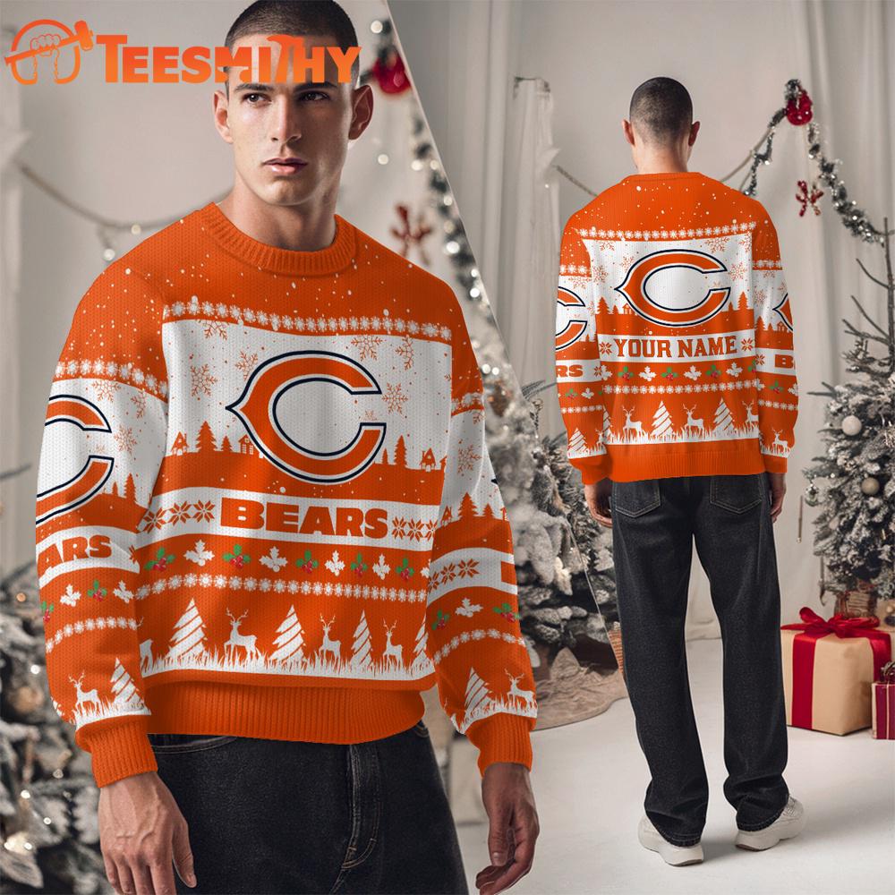 Chicago Bears NFL Snow Ugly Christmas Sweater
