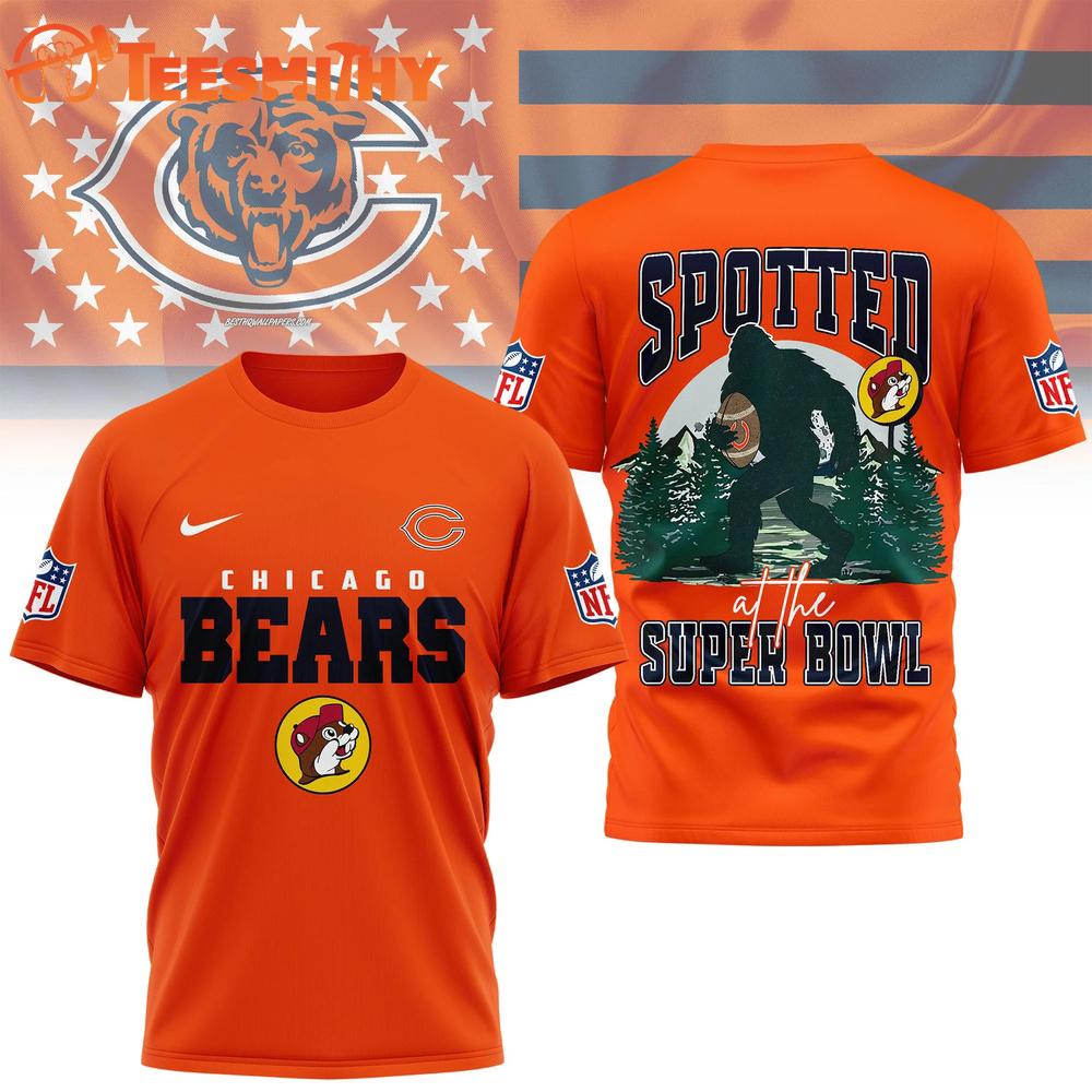 Chicago Bears NFL Spotted at the Super Bowl 3D Shirt