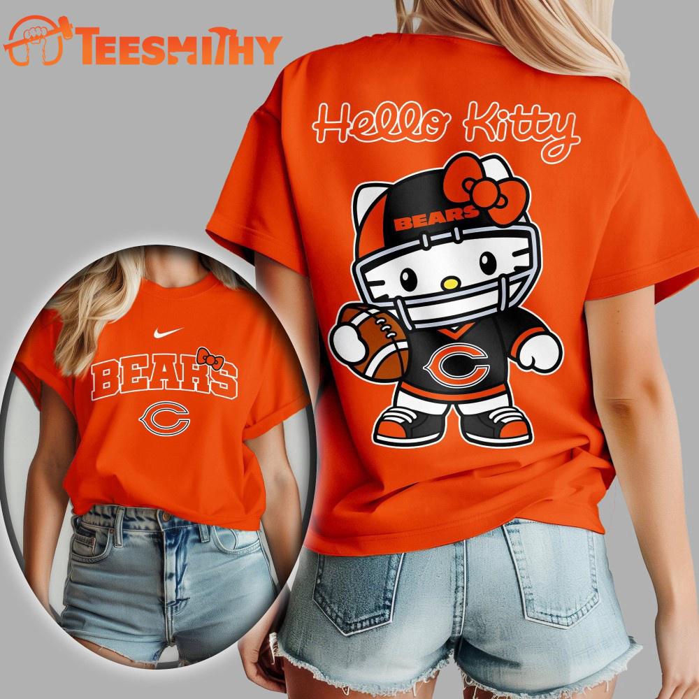 Chicago Bears NFL x Hello Kitty All Over Print Shirt Chicago Bears NFL x Hello Kitty All Over Print Shirt