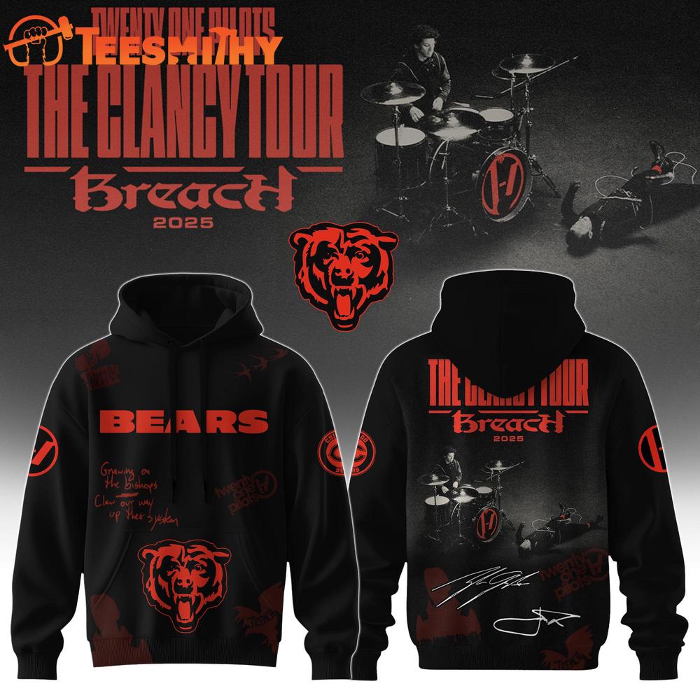 Chicago Bears NFL x Twenty One Pilots The Clancy World Tour Hoodie Shirt
