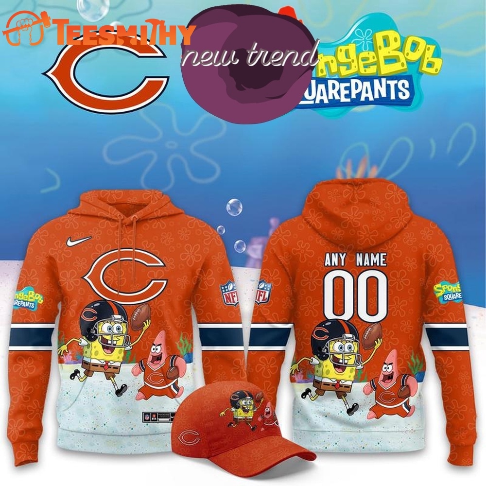 Chicago Bears x SpongeBob Limited Edition Personalized Hoodie