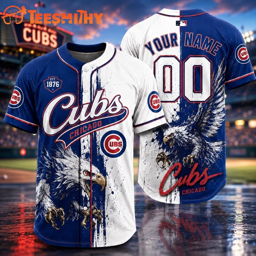 Chicago Cubs 2026 MLB Eagle America Personalized Baseball Jersey