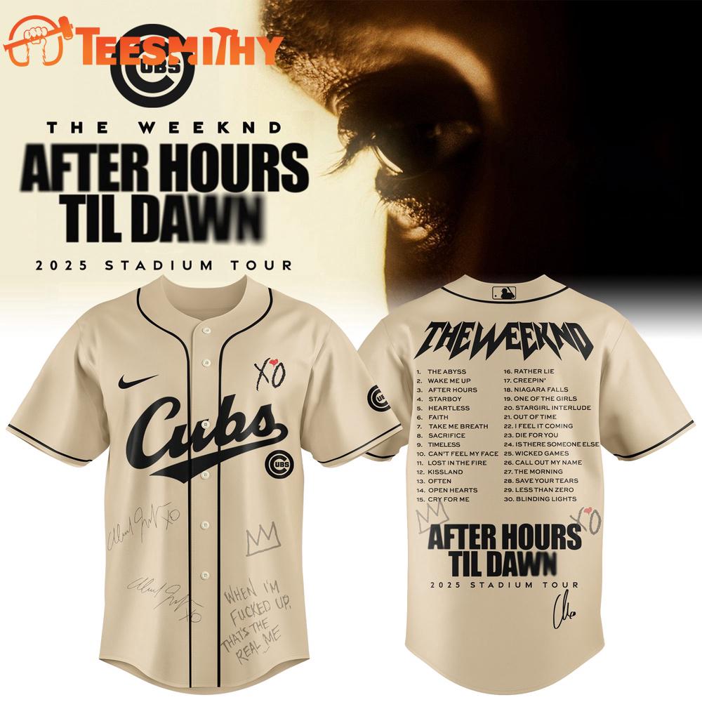Chicago Cubs The Weeknd After Hours Til Dawn Baseball Jersey