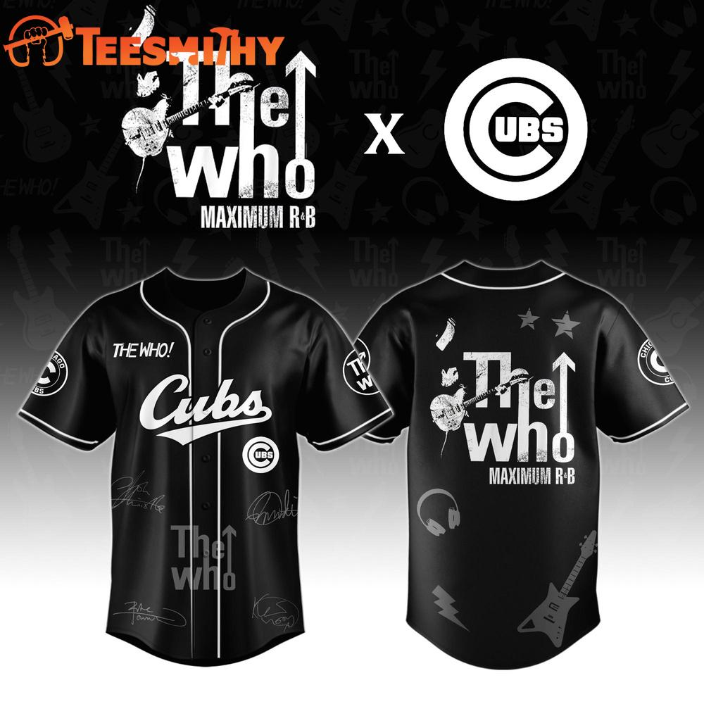 Chicago Cubs The Who The Song Is Over North American Farewell Tour Baseball Jersey