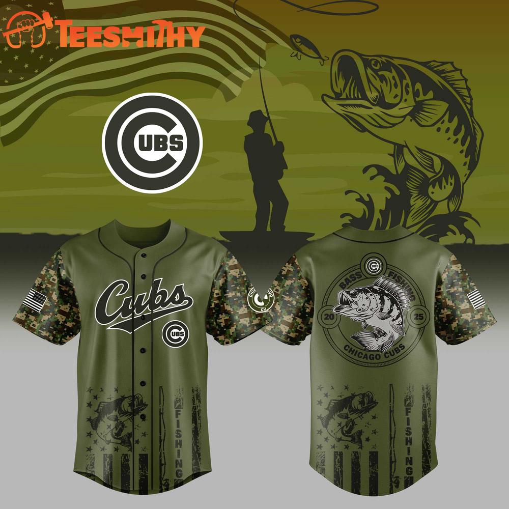 Chicago Cubs x Bass Fishing Limited Edition Custom Baseball Jersey