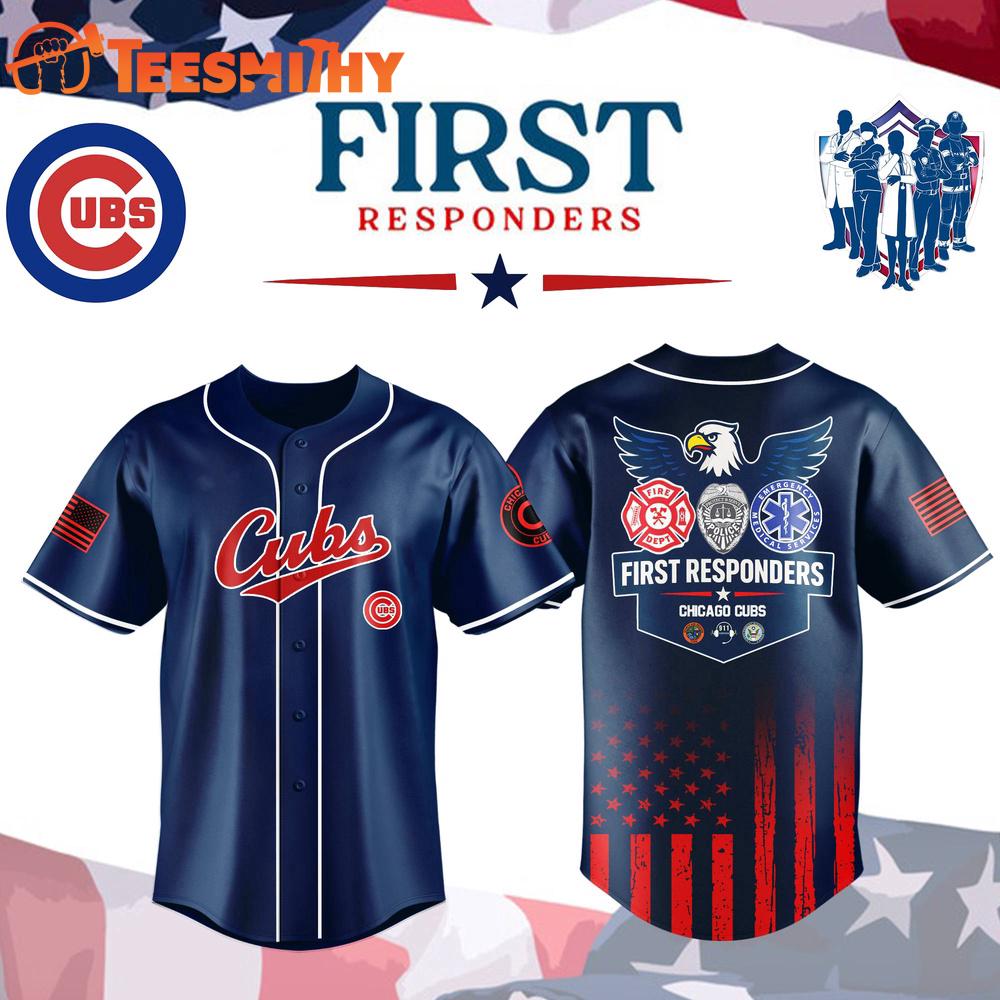 Chicago Cubs x First Responders Night Custom Baseball Jersey