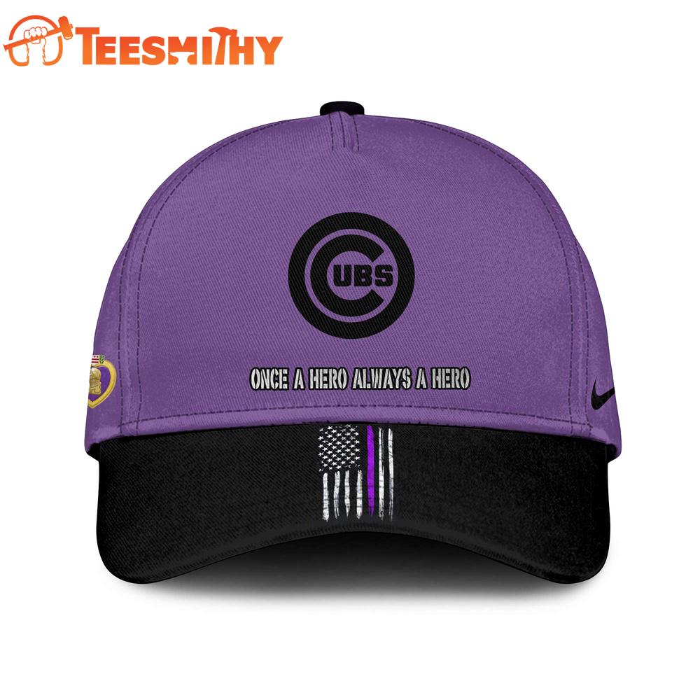 Chicago Cubs x Purple Heart Day New Design Baseball Cap