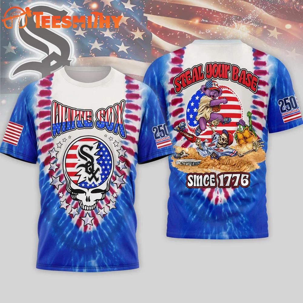 Chicago White Sox 2026 MLB Grateful Dead 250 Years Of America 3D T Shirt