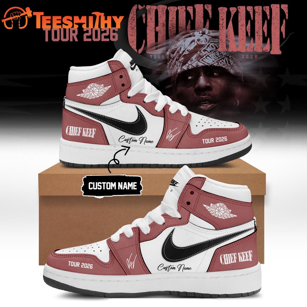 Chief Keef Tour 2026 Limited Edition Signature Air Jordan 1 Hightop Shoes