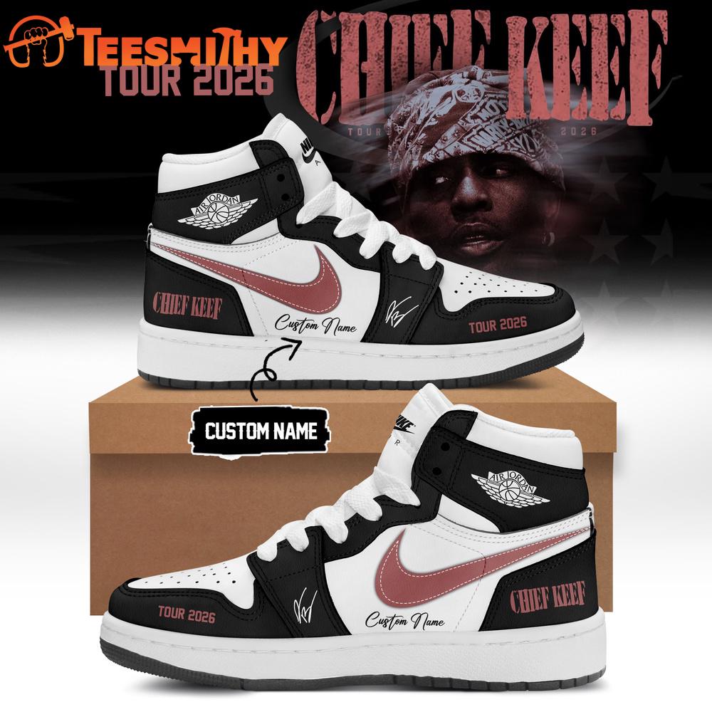 Chief Keef Tour 2026 Limited Edition Signature Black Air Jordan 1 Shoes