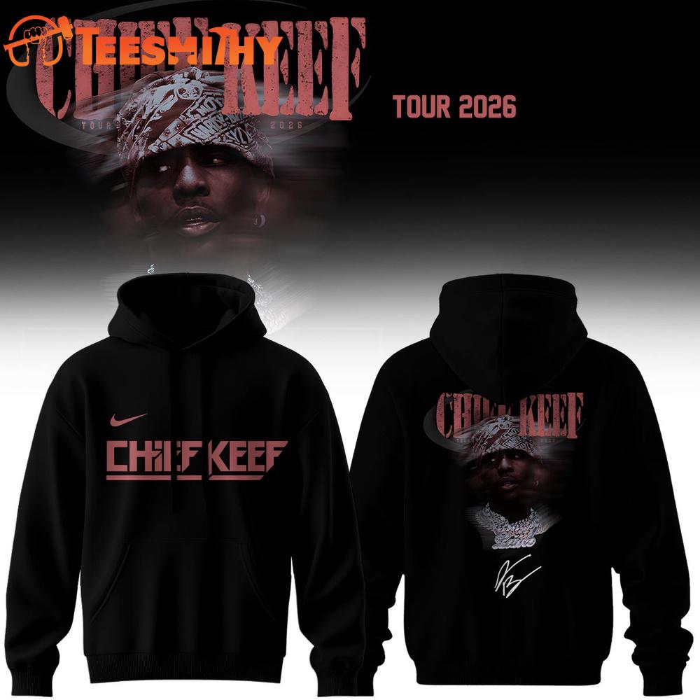 Chief Keef Tour 2026 Limited Edition Signature Black Hoodie