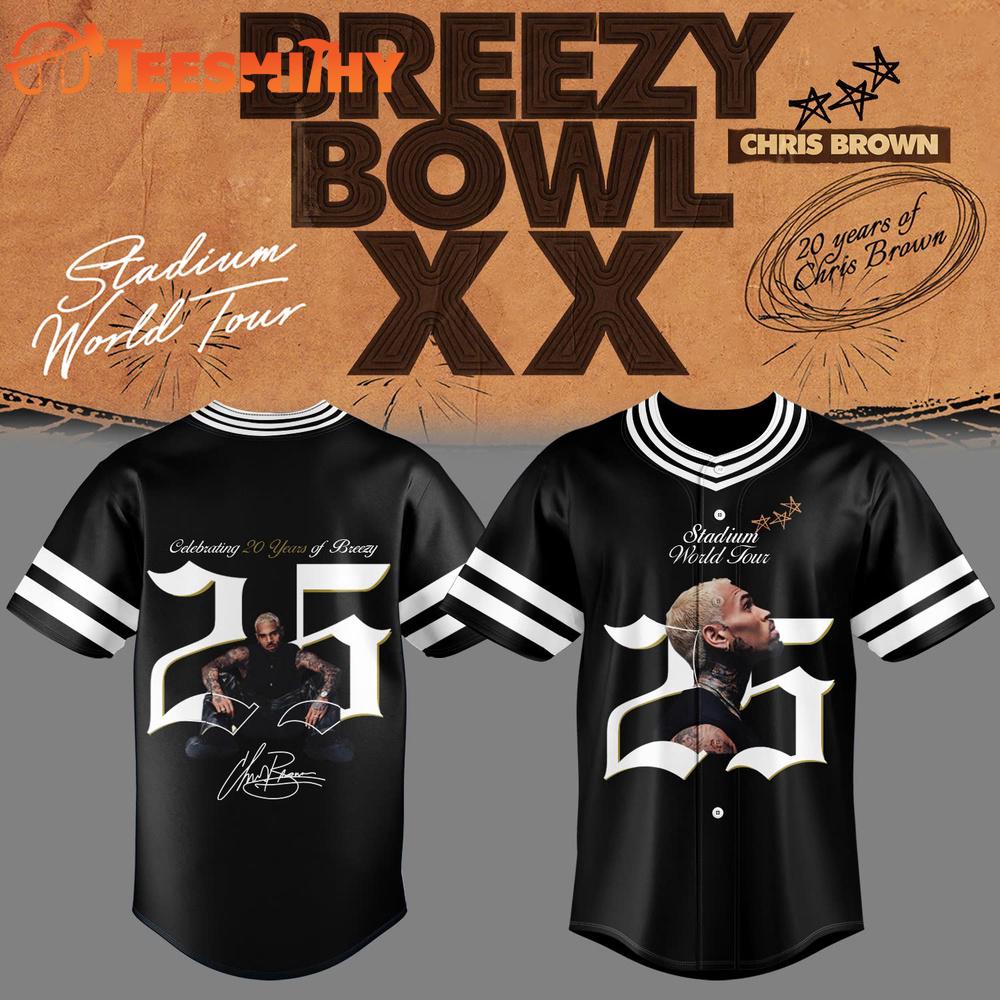 Chris Brown 2026 Breezy Bowl Black Baseball Jersey