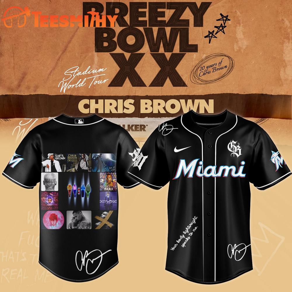 Chris Brown Breezy Bowl XX Miami Baseball Jersey