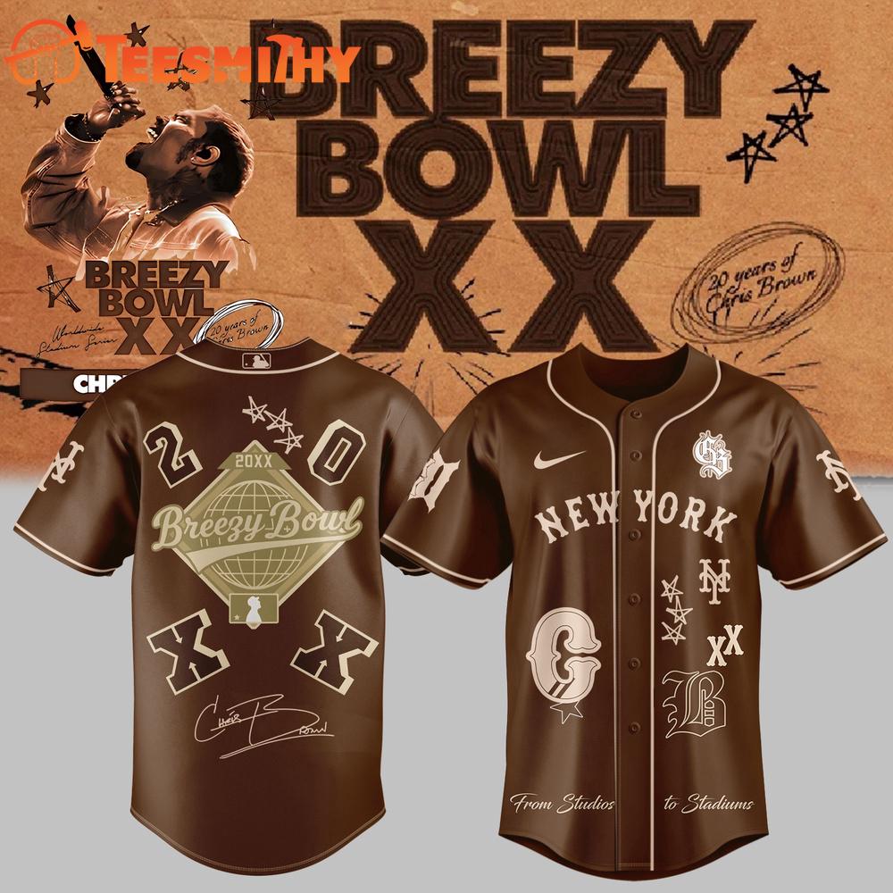 Chris Brown Breezy Bowl XX New York Mets Baseball Jersey