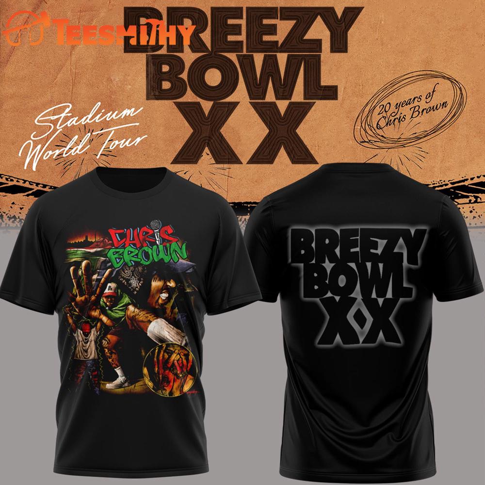 Chris Brown Breezy Bowl XX Tour 2025 Limited Edition 3D Shirts 1 Chris Brown Breezy Bowl XX Tour 2025 Limited Edition 3D Shirts