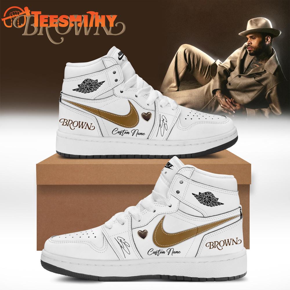 Chris Brown BROWNS ALBUM Signature Air Jordan 1 Hightop Shoes