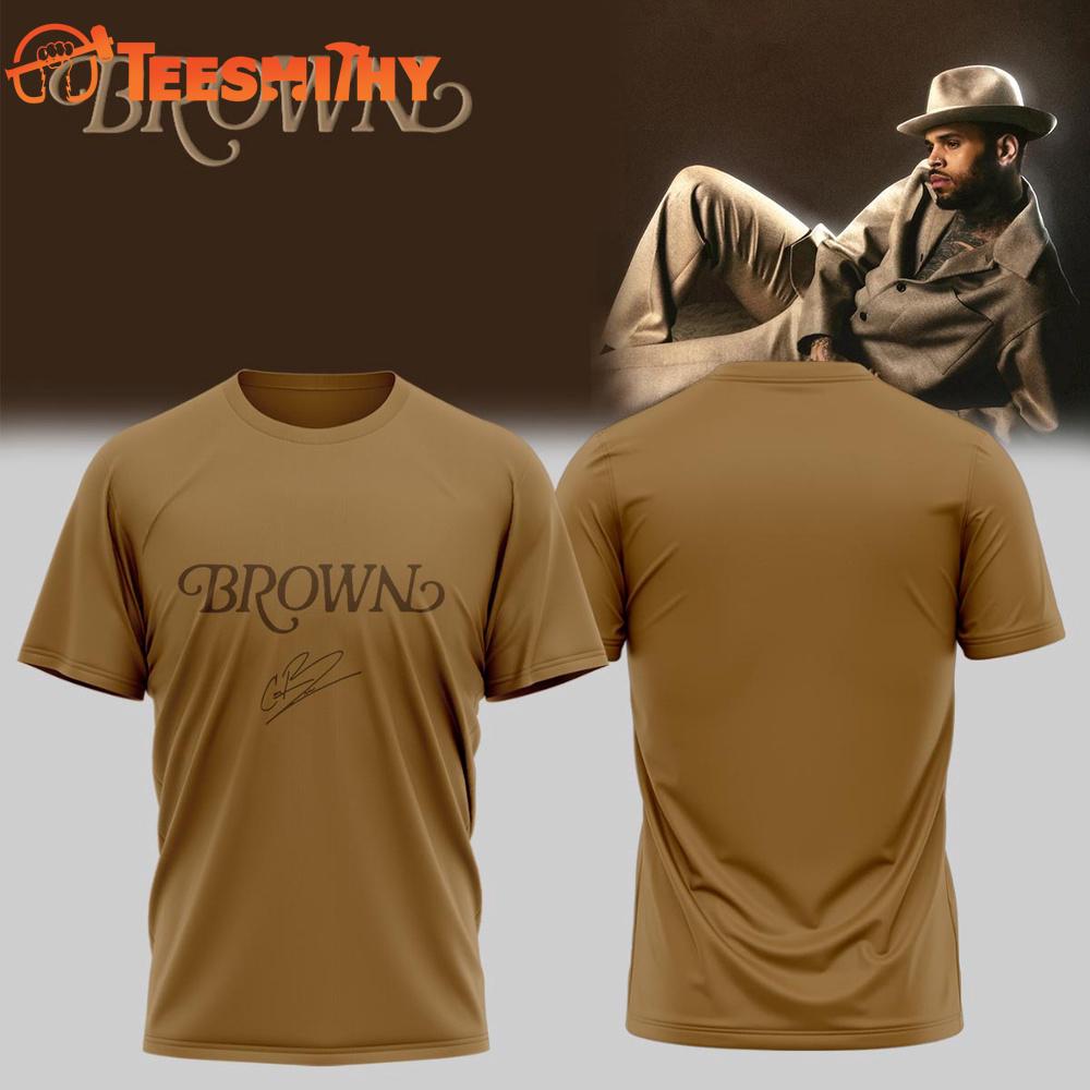 Chris Brown BROWNS ALBUM Signature New Design T Shirt