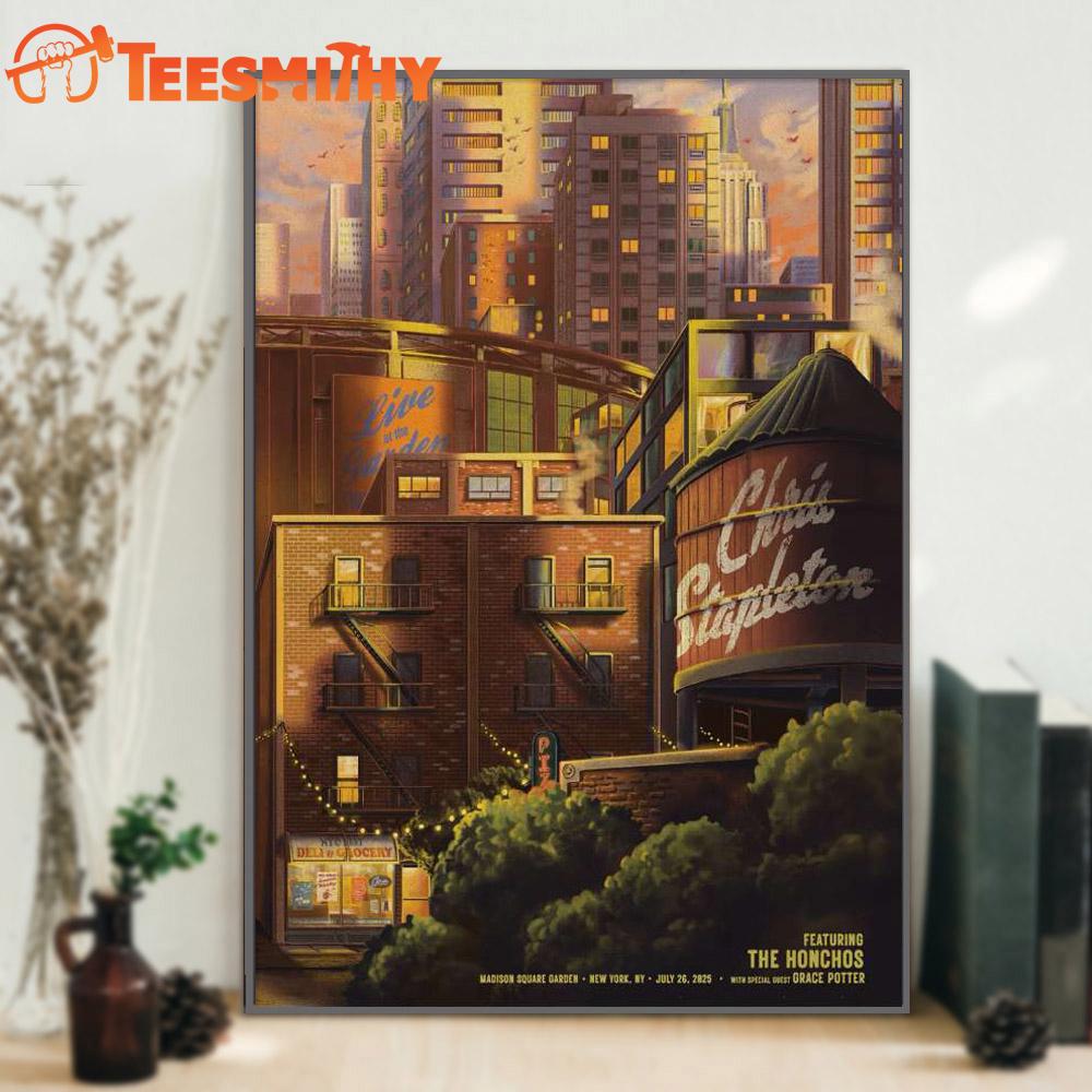 Chris Stapleton July 26 2025 New York Tour Poster Canvas Art